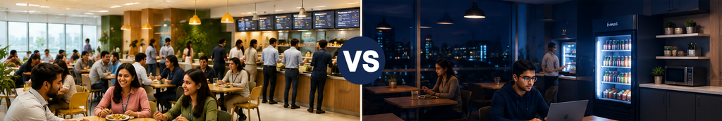 24/7 workplace showing day and night operations